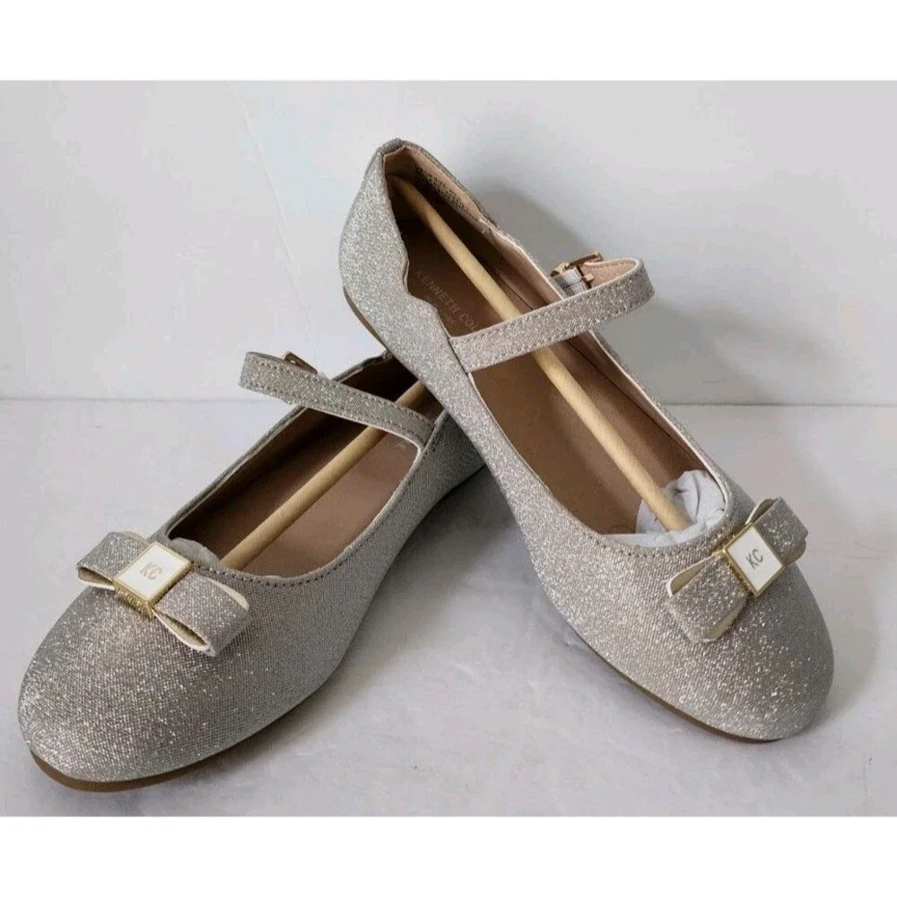 Kenneth Cole Reaction Shoes Girls 4 M Daisy Callie Ballet Flat MaryJane Glitter